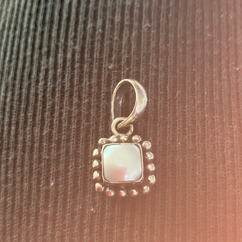 Elegant Silver Pearl Pendant  Silpada